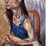 Painting of a woman in pain